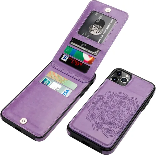 Vista 17 de Vaburs Funda compatible con iPhone 11 con tarjetero de crédito, diseño de guepardo de leopardo negro, cierre magnético de piel sintética de primera