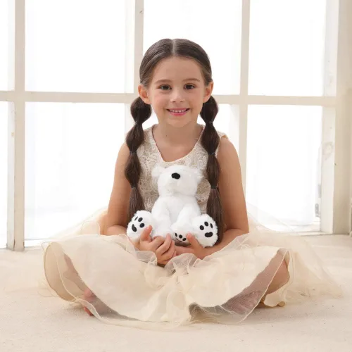 Vista 7 de Apricot Lamb Toys Oso Polar Blanco de Peluche Animal de Peluche Suave y Tierno Perfecto para Niños