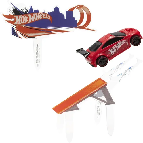Vista 7 de Hot Wheels™ - Decoración para tartas de coche de velocidad suprema Juego