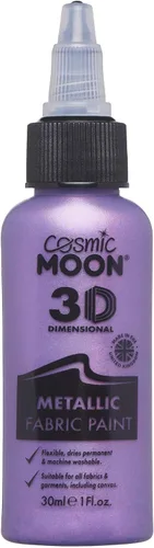 Vista 10 de Cosmic Moon - Pintura metalizada para tela 3D - 1.01fl oz - Azul - Pintura textil para ropa, camisetas, bolsos, zapatos y lienzo