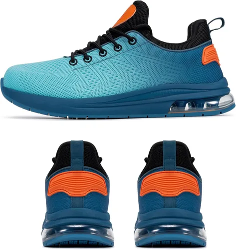 Vista 6 de LARNMERN Mens Running Shoes Slip On Breathable Walking Sneakers Azul-Verde