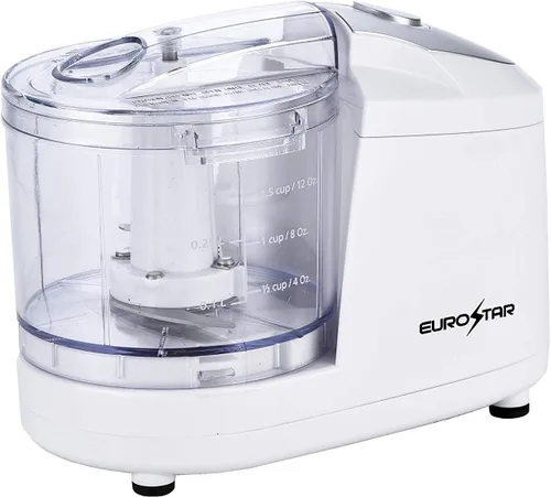 Vista 2 de EUROSTAR EC502W - Mini picadora eléctrica de alimentos One Touch de 1.5 tazas, color blanco