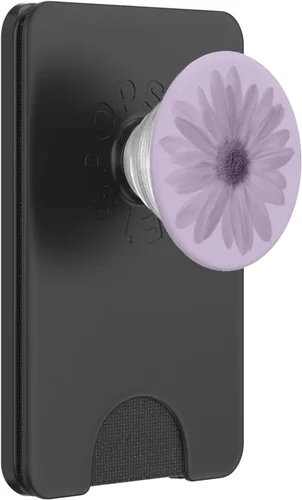 Vista 8 de PopSockets PopGrip estándar de Daisy Light Purple
