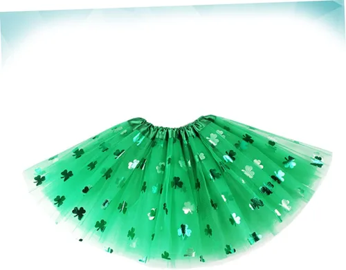 Vista 3 de ERINGOGO 1 disfraz de San Patricio, traje del día de San Patricio, vestido verde, disfraz de trébol, tutú verde, disfraz del día de San Patricio