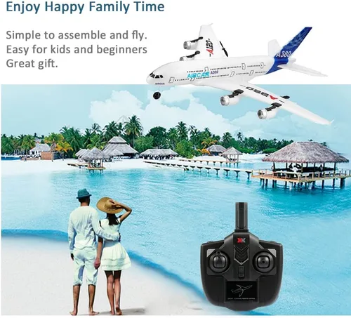 Vista 5 de GoolRC Avión RC, WLtoys XK A120 A380 Modelo de Avión Aircar, Avión de Control Remoto 3CH 2.4G, Aeronave RC EPP de Ala Fija RTF Juguete para Adultos