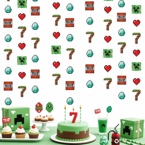 Vista 9 de Decoraciones de cumpleaños de dinosaurio de 52 pies para niños, pancarta de cumpleaños de tercer dinosaurio Rex, guirnalda de serpentinas, telón