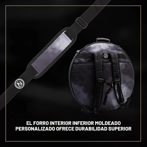 Vista 8 de Zildjian Mochila para 20 estudiantes, bolsa de platillo, negro y gris