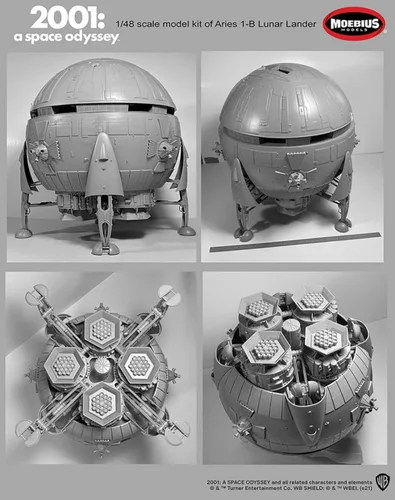 Vista 2 de 2001: A Space Odyssey Aries-1B Lunar Carrier Kit de modelo a escala 1/48