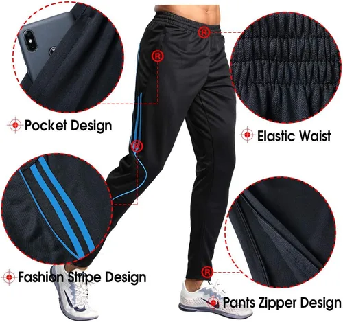 Vista 5 de Shinestone Camiseta deportiva de fútbol para hombrePantalones de entrenamiento Pantalones casuales Pantalones de fitness