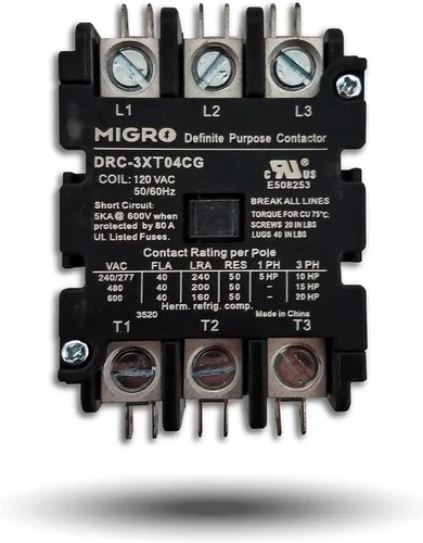 Vista 9 de Migro Contactor de CA resistente de 2 polos y 40 amperios que reemplaza prácticamente todos los modelos residenciales de 2 polos