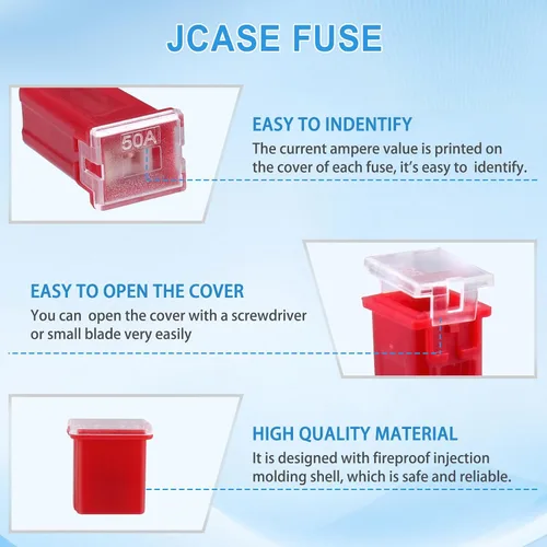 Vista 3 de Kit surtido de fusibles para automóvil, 292 piezas de fusibles estándar y mini cuchilla, fusibles en forma de caja Jcase de perfil alto/STD y bajo