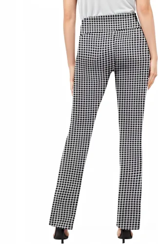 Vista 2 de Hybrid & Company - Pantalones de oficina Millennium ajustados con corte para bota para mujer 10768-negroblanco