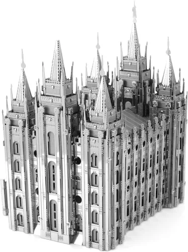 Vista 3 de Fascinations Metal Earth Premium Series Salt Lake City Temple 3D Kit de modelo de metal