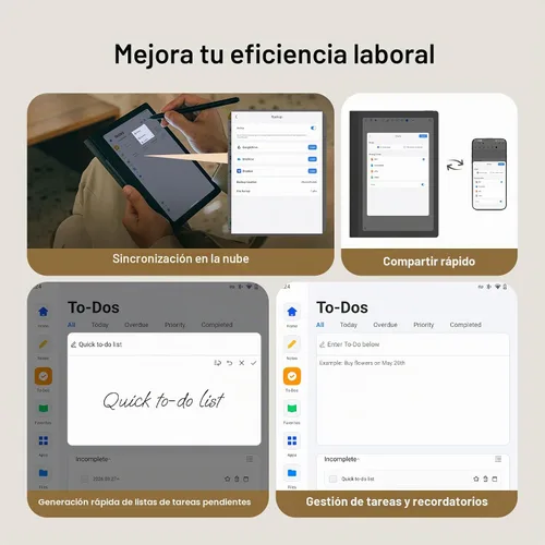 Vista 6 de HUION Note E - Cuaderno digital con bolígrafo magnético sin batería, bloc de notas de 8.4 pulgadas para reuniones, pantalla antirreflejo, tableta