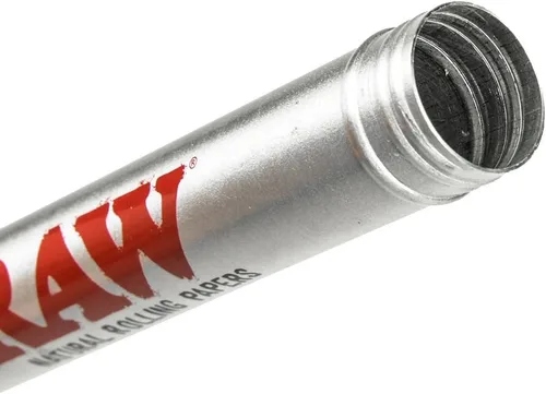 Vista 4 de RAW Thentic - Tubo de aluminio estilo cigarro, plata, 1 unidad