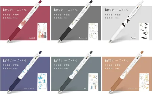 Vista 3 de Jisomin Bonitos bolígrafos de gel retráctiles, bolígrafos de gel kawaii, 0.0217 pulgadas, punta redonda, perfectos para suministros escolares