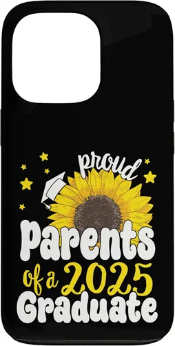 Vista 10 de iPhone 16 Parents of a 2025 Graduate 25 Senior Graduation Sunflower Case
