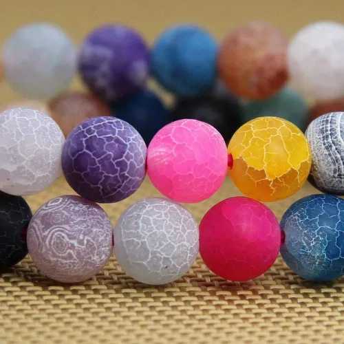 Vista 3 de Angelstones Pulsera elástica con cuentas semipreciosas naturales genuinas de 0.394 in, unisex