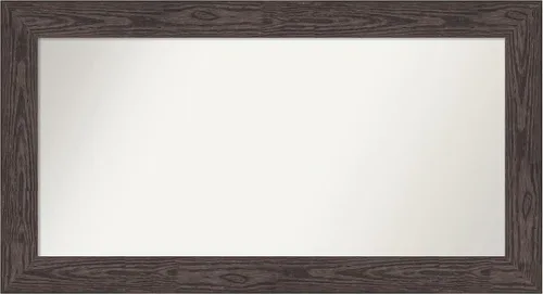 Vista 242 de Amanti Art Espejo personalizado, espejo de baño negro puente, espejo de pared o espejo de tocador de baño sobre el fregadero (26 x 26 pulgadas)
