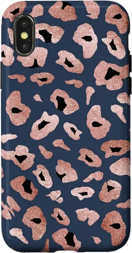 Vista 5 de Rose Leopard Print Blue Cheetah Jaguar Pattern Case for iPhone 17