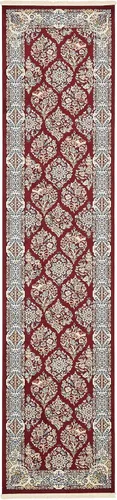 Vista 13 de Unique Loom Narenj Collection - Alfombra clásica de diseño repetido con textura tradicional, rectangular, 3 x 5 pies y 1 pulgada, azul/beige