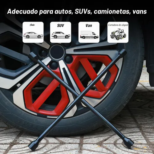Vista 4 de [Usado] Torin Llave universal de hierro para neumáticos de servicio pesado de 16 pulgadas Llave de llanta de 4 vías