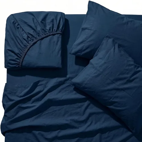 Vista 8 de Perú Pima – Juego de sábana de cama de 285 hilos – 100 % algodón peruano Pima – De percal Pizarra