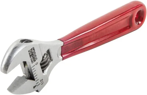 Vista 6 de Klein Tools D506-4 Llave de accionamiento ajustable, forjada con acabado cromado pulido y un mango sumergido de plástico, 4 pulgadas