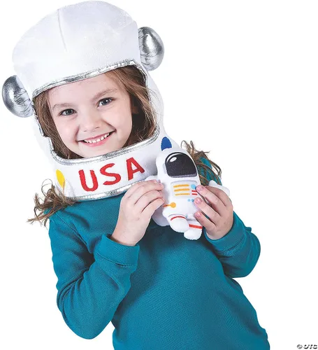 Vista 2 de Fun Express Juego de 12 juguetes de peluche de astronauta, recuerdos de fiesta y folletos