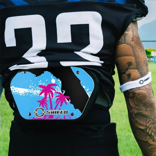 Vista 5 de O Shield Placa trasera de fútbol para hombreras, diseño Florida
