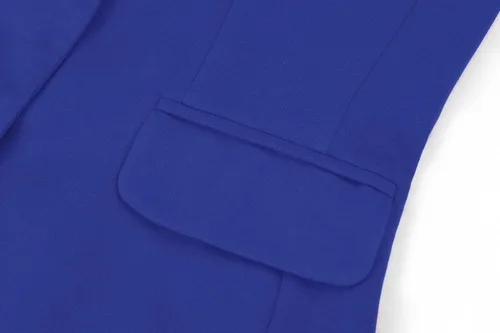 Vista 7 de MINTLIMIT Blazer de manga 34 para mujer, blazer de oficina con un botón y bolsillos