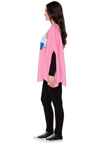 Vista 3 de Disfraz de Poncho Adulto Pinky de PAC-MAN Multicolor
