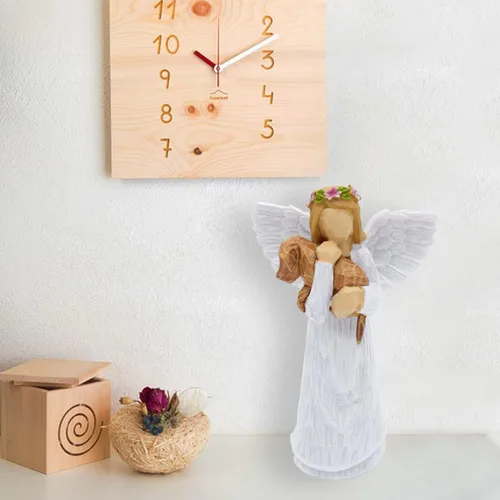Vista 6 de Anrkets Angel of Friendship - Regalo conmemorativo para mascotas, figura de ángel de recuerdo de perro con pulsera de puente de arco iris de 7