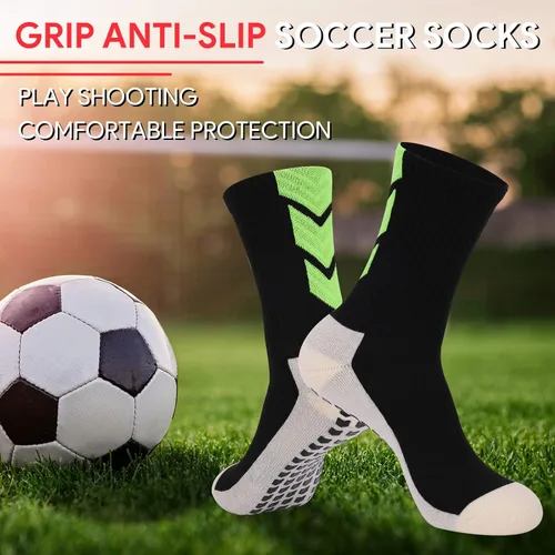 Vista 2 de QCWQMYL Calcetines de fútbol antideslizantes para hombre, 134 pares de calcetines antideslizantes para hospital, pilates, correr, calcetines