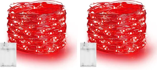 Vista 14 de Dazzle Bright - Guirnalda de luces de hadas de Halloween, 60 luces LED de 20 pies de alambre de cobre a batería y resistente al agua, decoraciones
