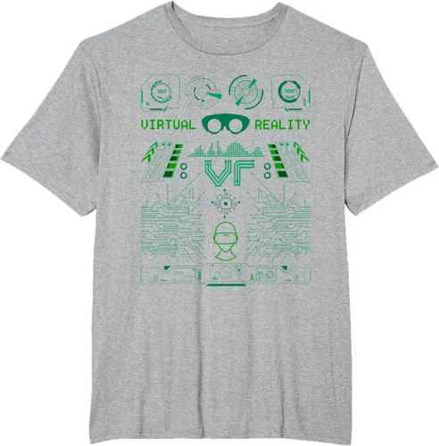 Vista 30 de Camiseta de realidad virtual VR Retro Gamers, Negro, S