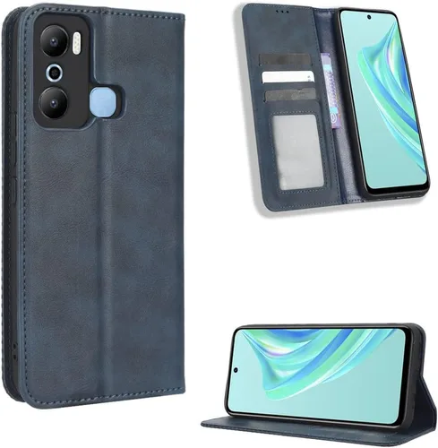 Vista 63 de Funda para BLU Bold N2, funda de piel sintética para BLU Bold N2, funda para BLU Bold N2 5G N0050UU Funda de piel sintética negra Negro