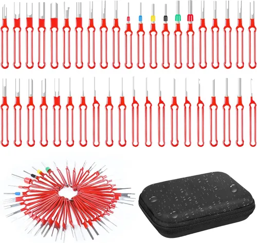 Vista 21 de Kikerike Kit de herramientas de extracción de terminales, 139 piezas, herramienta de desfilado, conector eléctrico, kit de herramientas