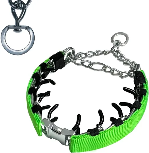 Vista 13 de Collar de entrenamiento de puntas para perros, soldadura de anillo giratorio, collar ajustable de entrenamiento para perros con hebilla de Negro