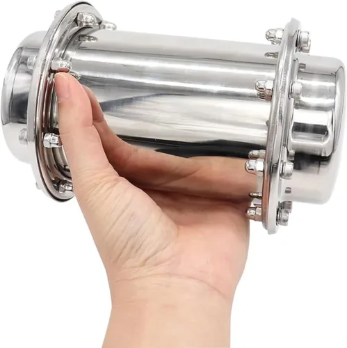 Vista 9 de Time Capsule Waterproof Stainless Steel 18.5cm/7.28in Sturdy Lock Container for Graduation Birthday Future