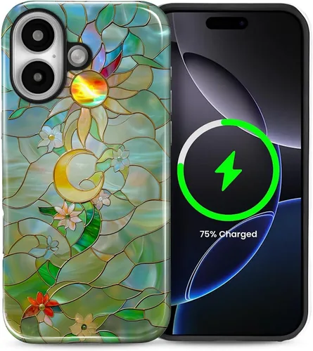 Vista 12 de Funda Compatible con iPhone 13/14 [Compatible con MagSafe] Protección de Doble Capa de Cáscara Dura Híbrida, Funda Magnética Protectora a Prueba