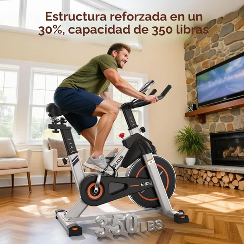 Vista 4 de YOSUDA Exercise Bike, Magnetic Friction Stationary Bike with App Training