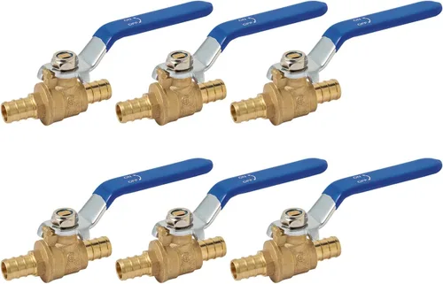 Vista 11 de SUNGATOR 1 paquete de válvulas Pex de 1 pulgada, válvula de bola Pex de latón de puerto completo válvula de cierre de cuarto de vuelta, ASTM F1807