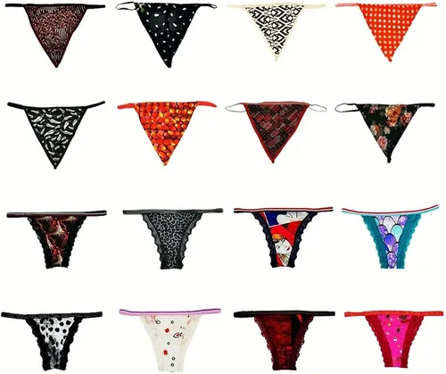 Vista 6 de Dircho Ropa interior para mujer, paquete variado de tangas con ribete de encaje, bragas hipsters y más surtidos a granel