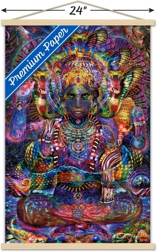 Vista 3 de Trends International Jumbie - Vishnu Wall Poster, 22.37" x 34.00", Premium Print and Beechwood Hanger Bundle