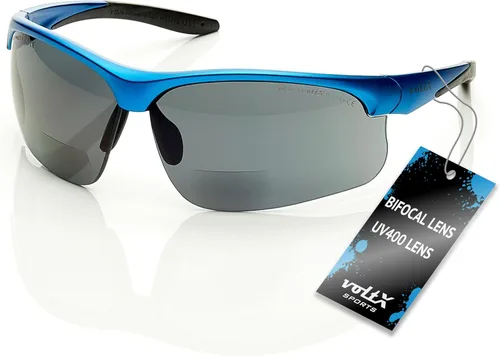 Vista 9 de voltX 'ULTIMATE SPORTS' Gafas de seguridad bifocales (montura azul, lente de espejo azul + 1.0 dioptrías) – Lente UV400 con revestimiento antivaho