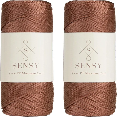Vista 110 de Sensy Premium 2mm 229.5 metros de cuerda de poliéster 100% cordón de polipropileno Cordón de macramé 2mm Cordón para bolso de crochet Hilo
