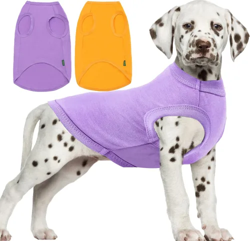 Vista 20 de Camisas Lisas para Perros, Ropa Sólida para Perros, Camiseta Ligera Elástica, Sin Mangas Blanca para Cachorros Chihuahua Gatos Disfraces Pequeños