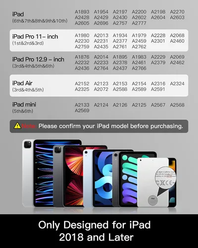 Vista 2 de Lápiz de carga inalámbrico de 2ª generación para Apple, lápiz capacitivo con rechazo de palma compatible con Apple iPad 10/9/8, iPad Mini 6, iPad