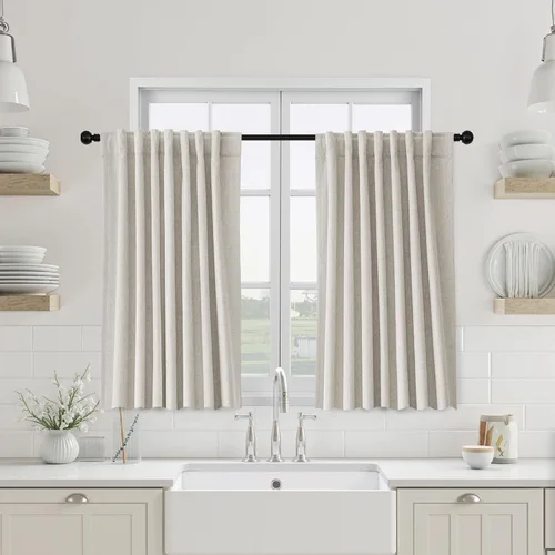Vista 51 de UHITECH Short Blackout Curtains for Bedroom 24 Inch Long 2 Panels, Beige
